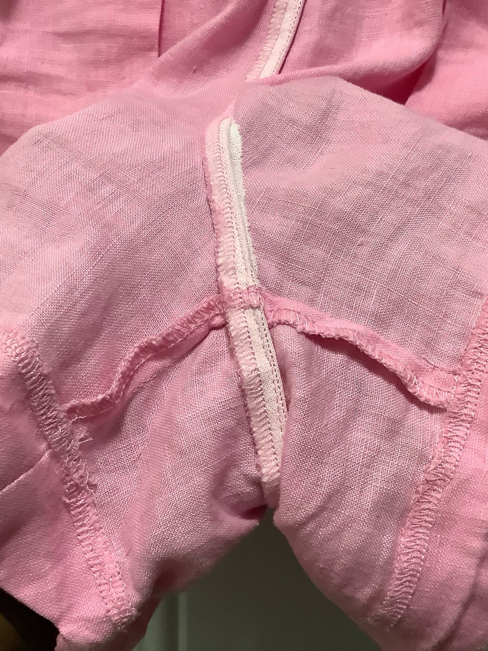 Lilly Pulitzer| Pink Scalloped Linen Shorts 4” Inseam Casual Resortwear - Picture 6 of 10